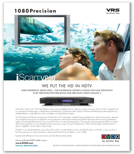 DVDO VP50 Advertising by Christine Arthur Design